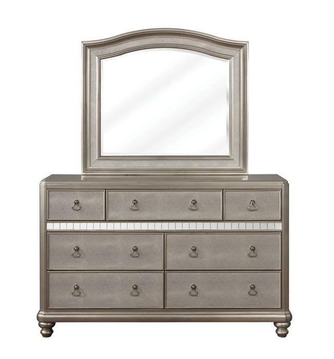 Bling Game - Arched Dresser Mirror - Metallic Platinum