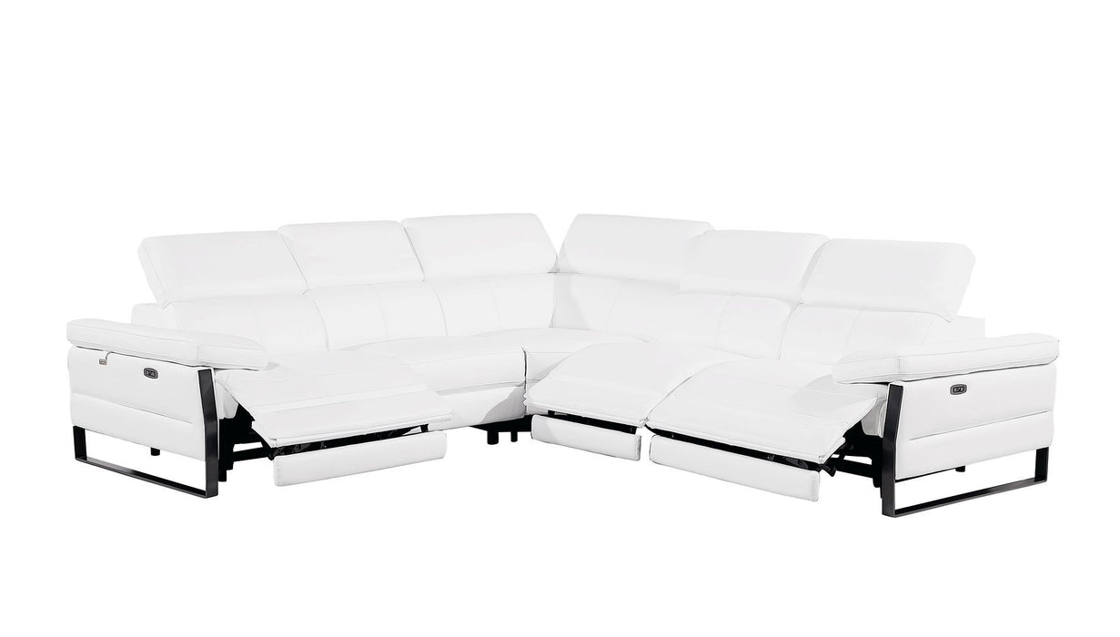 1246 - 5-Piece L-Shaped Modular Power Reclining Sectional With Power Headrests