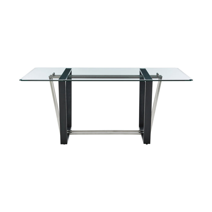 Kai Anastasia - Rectangular Glass Dining Table Set - Brushed Base