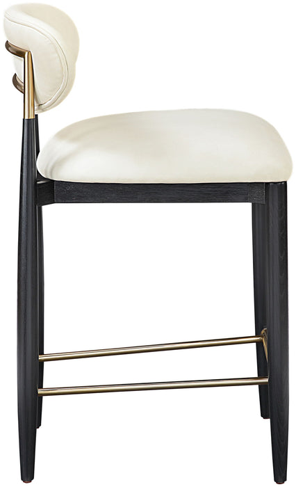 Riccio - Stool - Black And Gold Frame