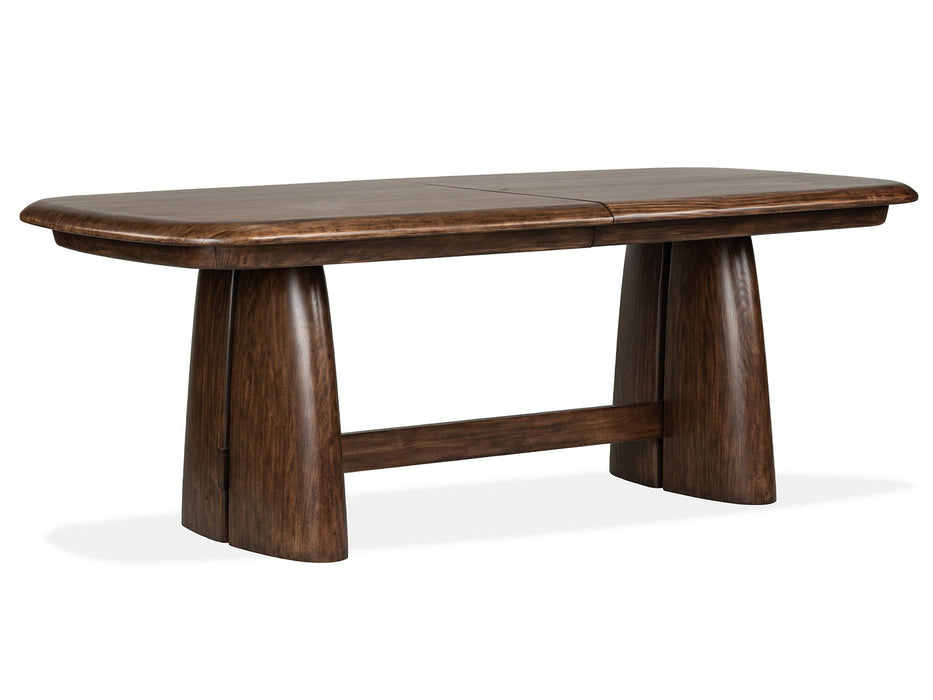 Belville - Extendable Trestle Dining Table - Chestnut Brown