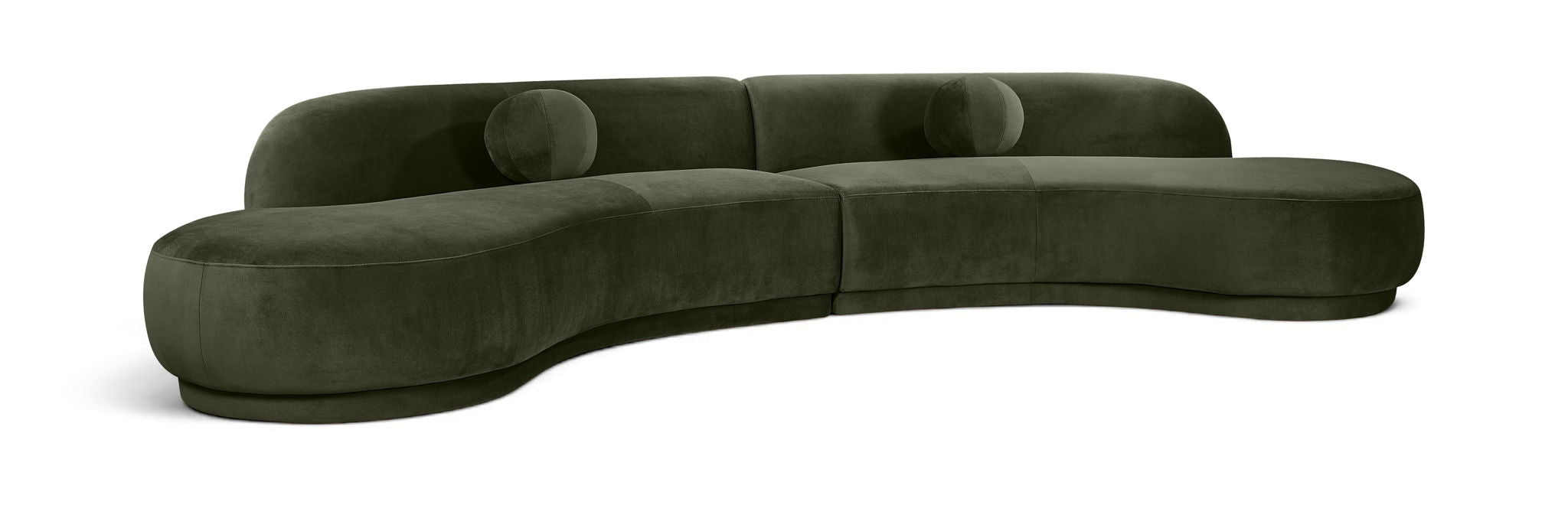 Avra - 146" Velvet Performance Fabric Upholstered Sectional