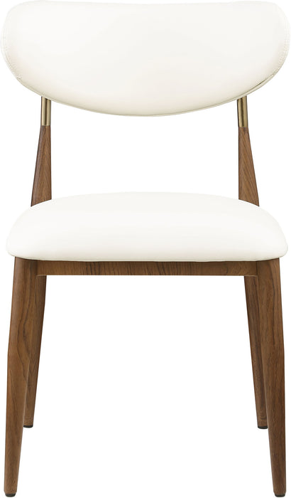 Ronda - Vegan Leather Upholstered Dining Side Chair - Walnut Legs