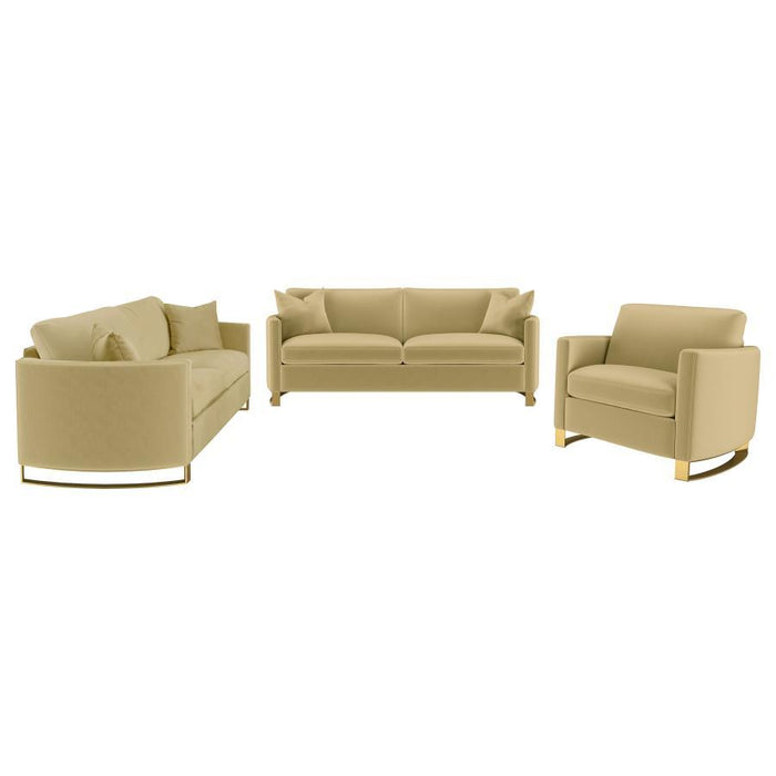 Corliss - Upholstered Arched Arm Sofa Set