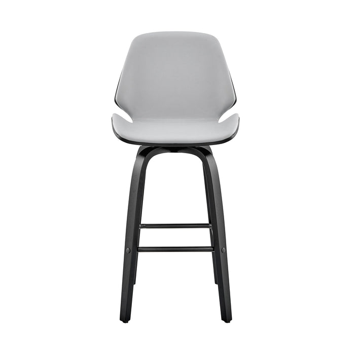 Arabela - 26" Swivel Bar Stool - Gray / Black