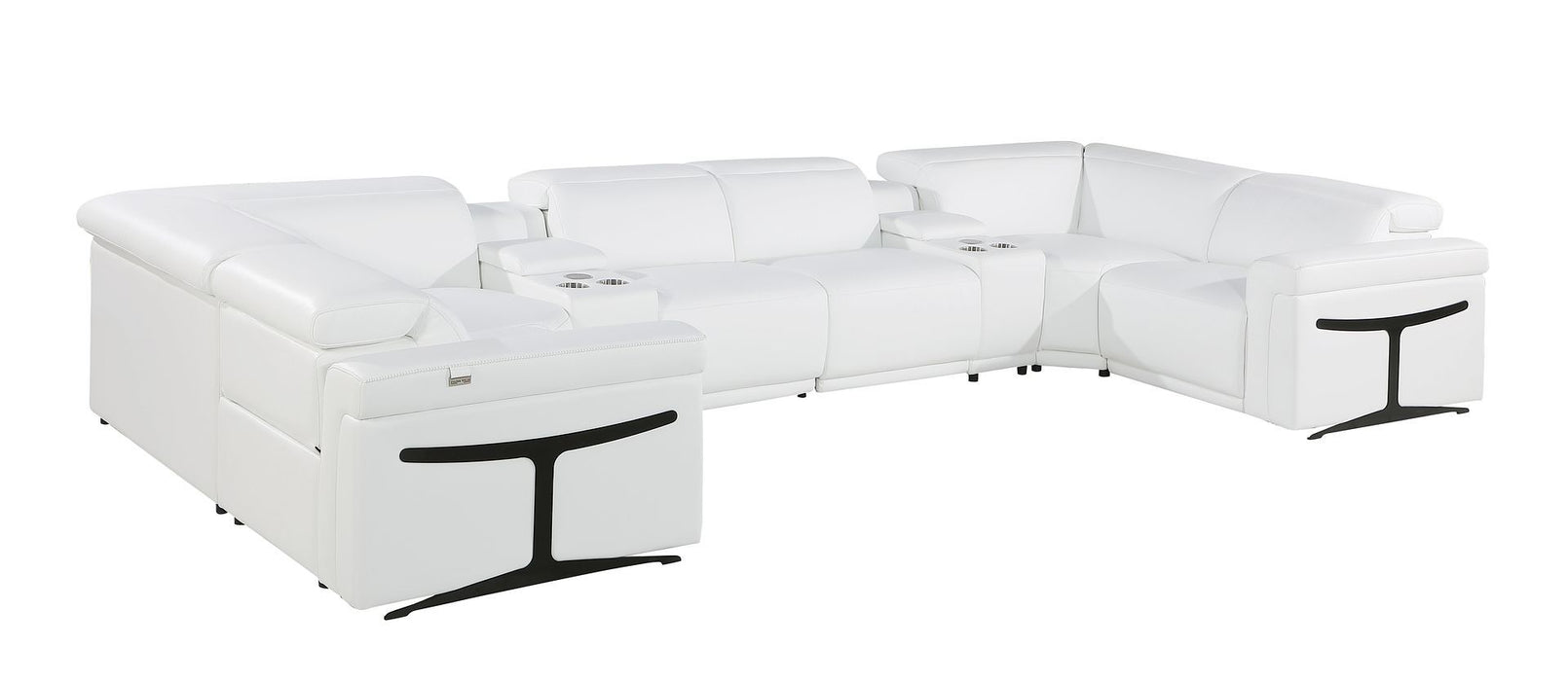 1126 - 8-Piece U-Shaped Sectional Sofa In With 4 Power Recliners & Power Headrest