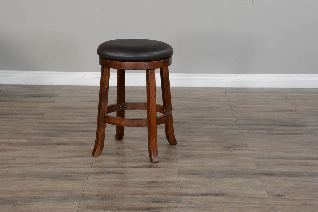 Tuscany - 24" Swivel Stool With Cushion Seat - Vintage Mocha / Black