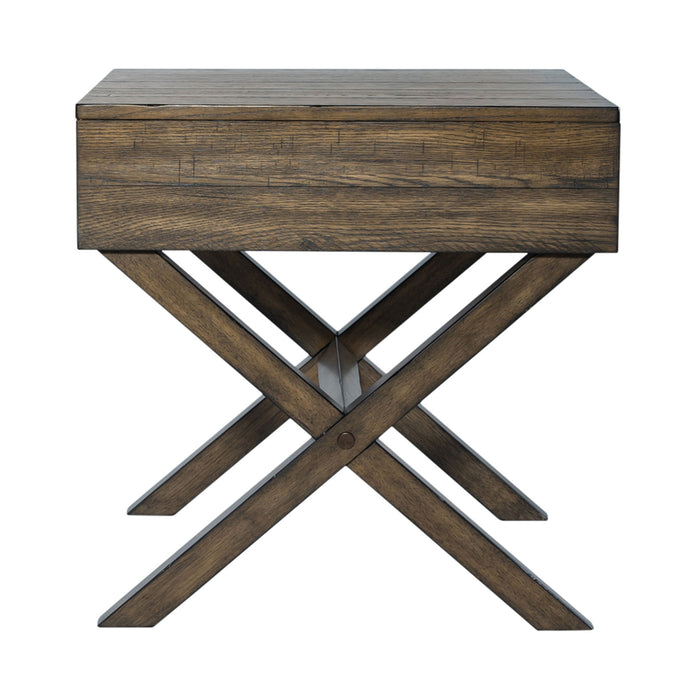 Lennox - Drawer End Table - Dark Brown