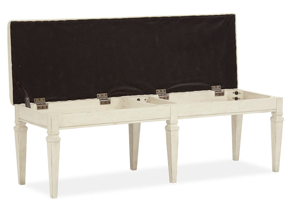 Newport - Bench With Upholstered Seat - Alabaster