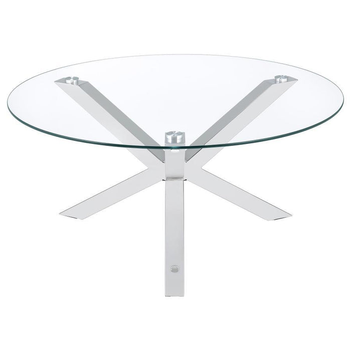 Kenzie - Round Tempered Glass Top Table