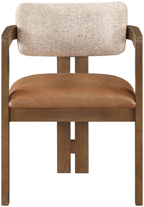 Ravina - Upholstered Dining Chair With Stained Brown Base (Set of 2)
