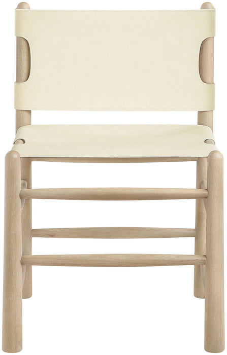 Santos - Vegan Leather Upholstered Dining Chair With Stained Natural Base (Set of 2)