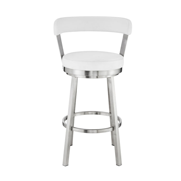 Bryant - Swivel Bar Stool With Silver Frame
