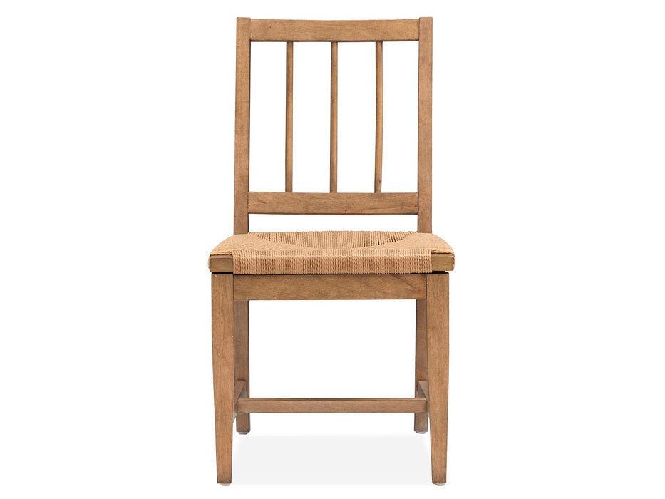 Lindon - Dining Side Chair With Paper Cord Seat (Set of 2) - Light Brown