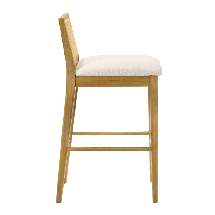 Tobias - Coastal Modern Wood Bar Height Kitchen Bar Stool
