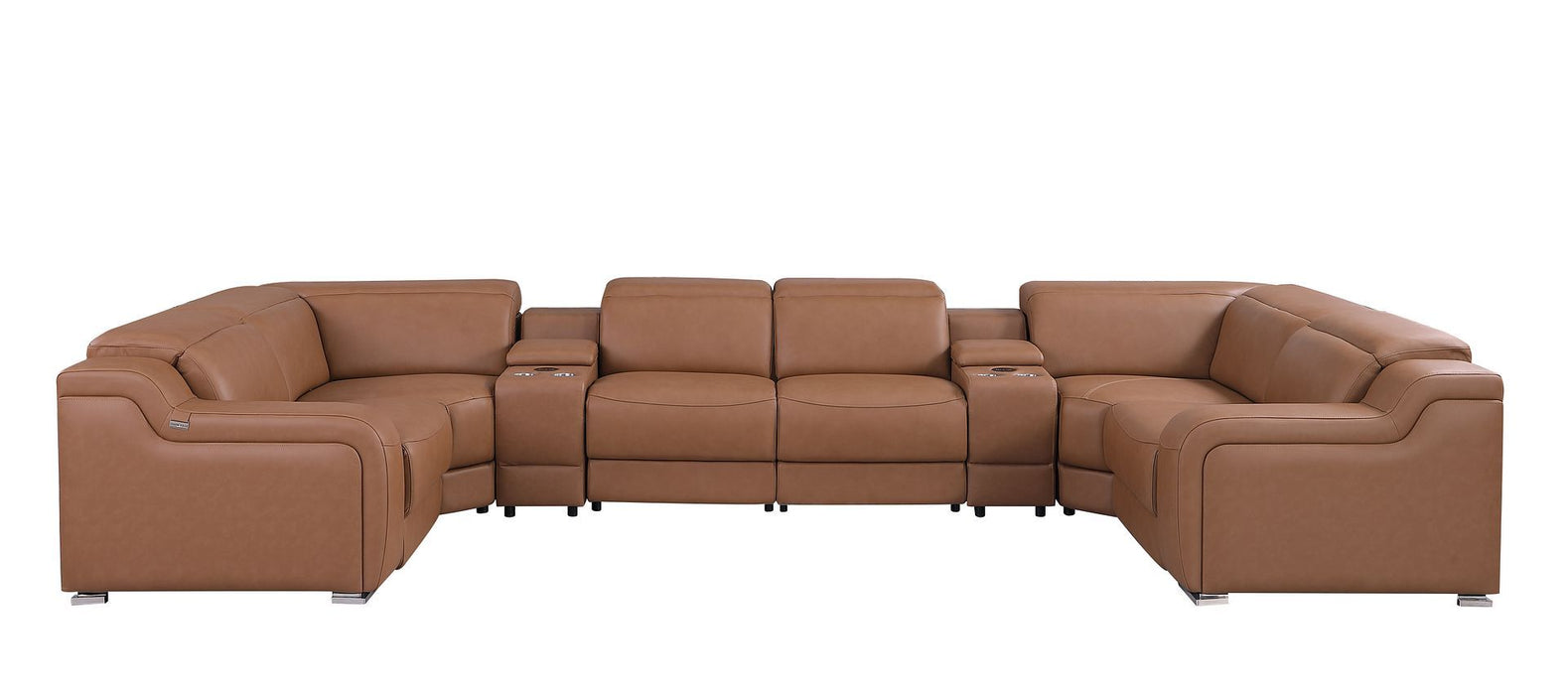 1116 - 8-Piece U-Shaped Sectional Sofa In With 4 Power Recliners & Power Headrest