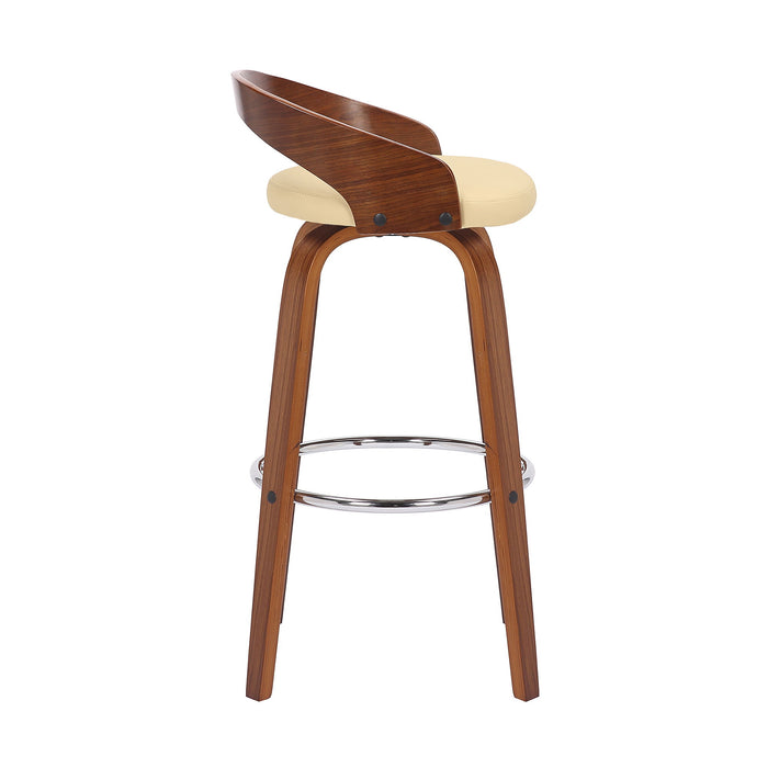Sonia - 30" Bar Height Swivel Bar Stool - Walnut Wood