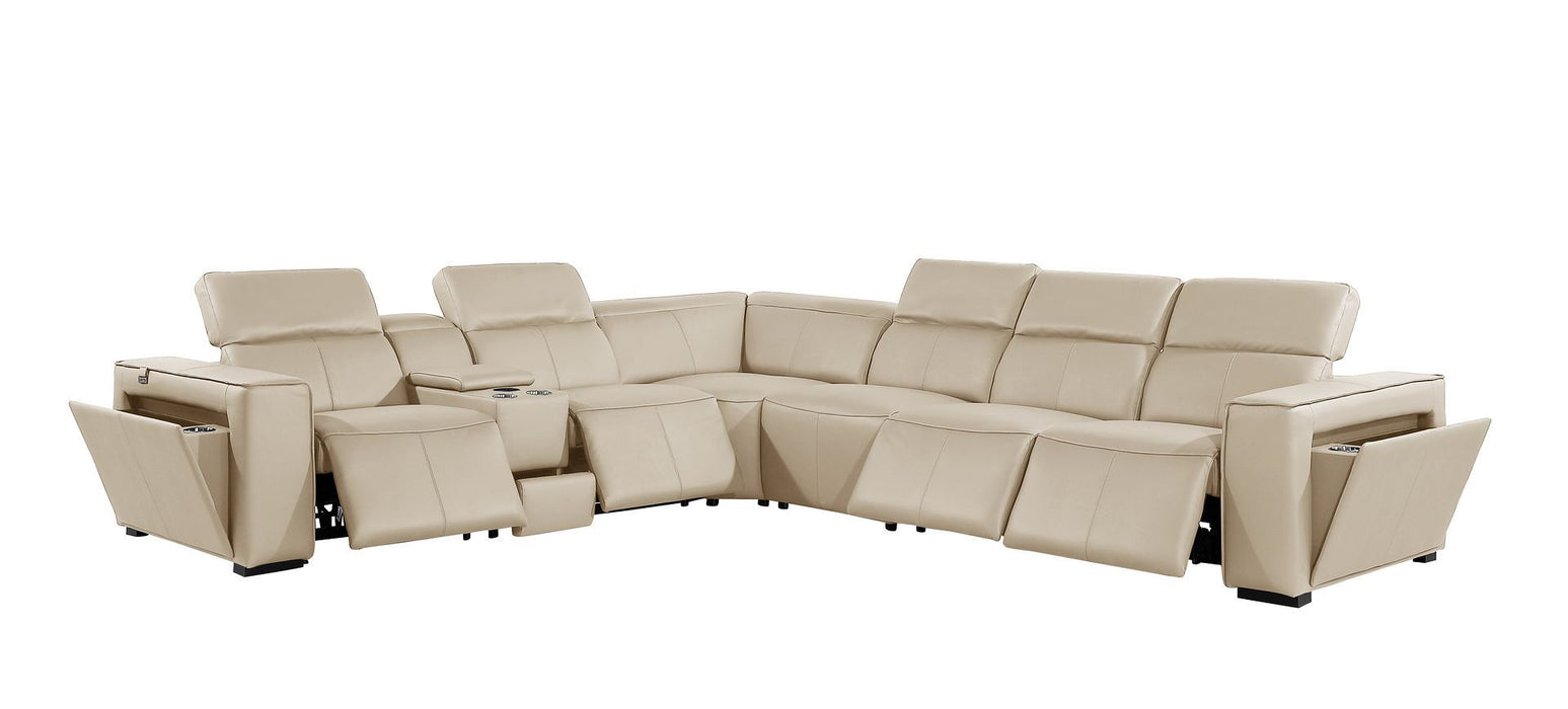 1224 - 7-Piece L-Shaped Sectional Sofa In With 4 Power Recliners & Power Headrests