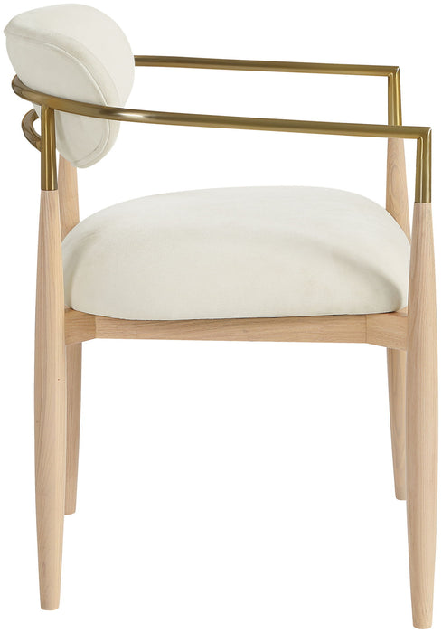 Riccio - Fabric Dining Arm Chair (Set of 2) - Natural Frame