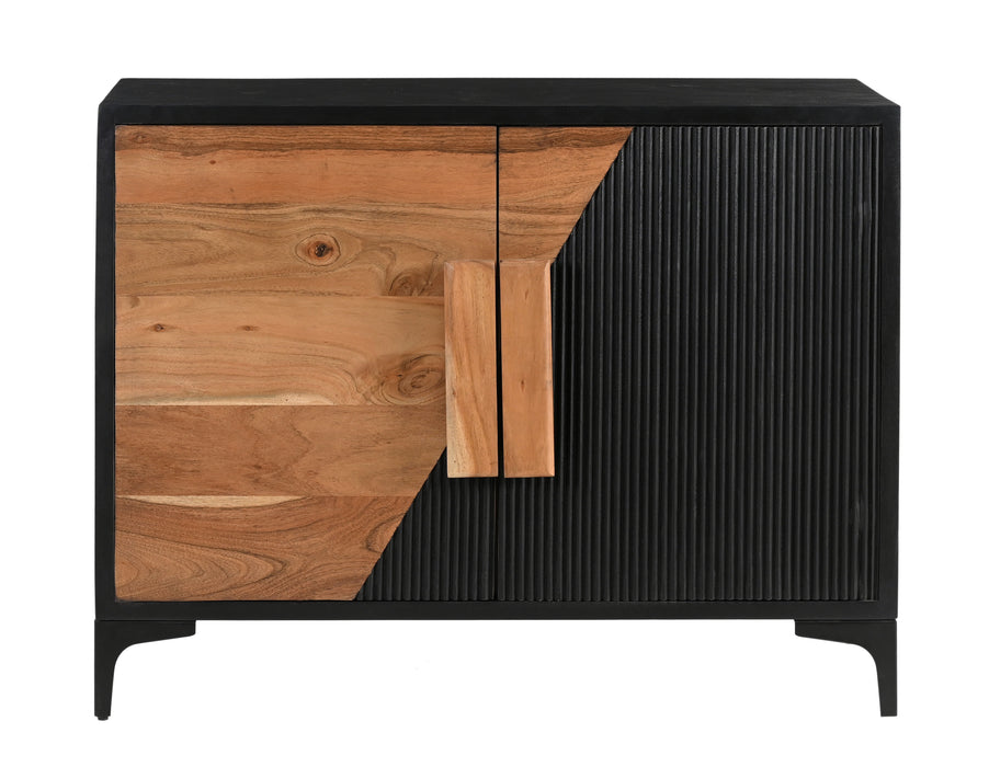 Methone - Two Door Cabinet - Natural / Black