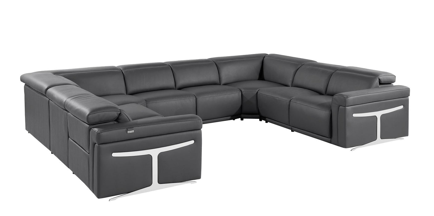 1126 - 8-Piece U-Shaped Sectional Sofa In With 4 Power Recliners & Power Headrests