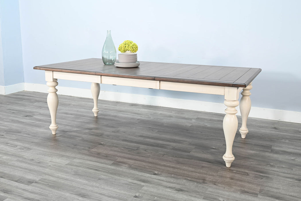 Carriage House - Pasadena Rectangular Dining Table With Extensions - Buckskin / Marble White