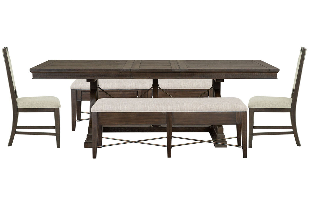 Westley Falls - Extendable Trestle Dining Table Set