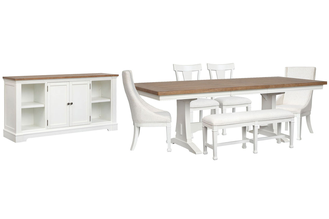 Kingston - Extendable Trestle Dining Table Set