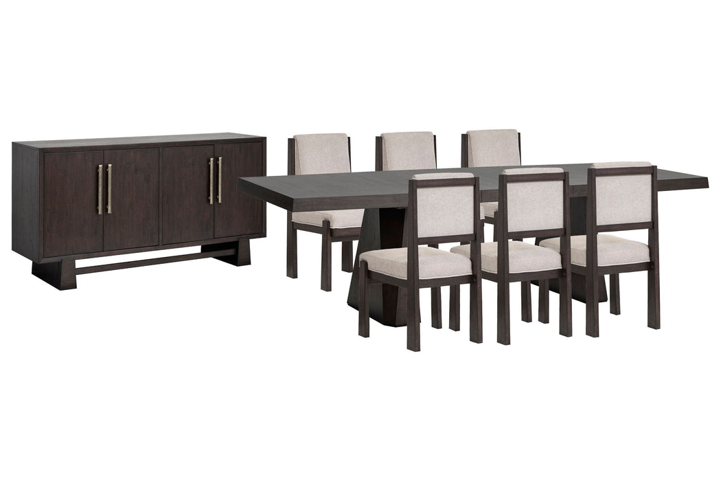 Tauren - 8 Piece Extendable Double Pedestal Dining Table Set