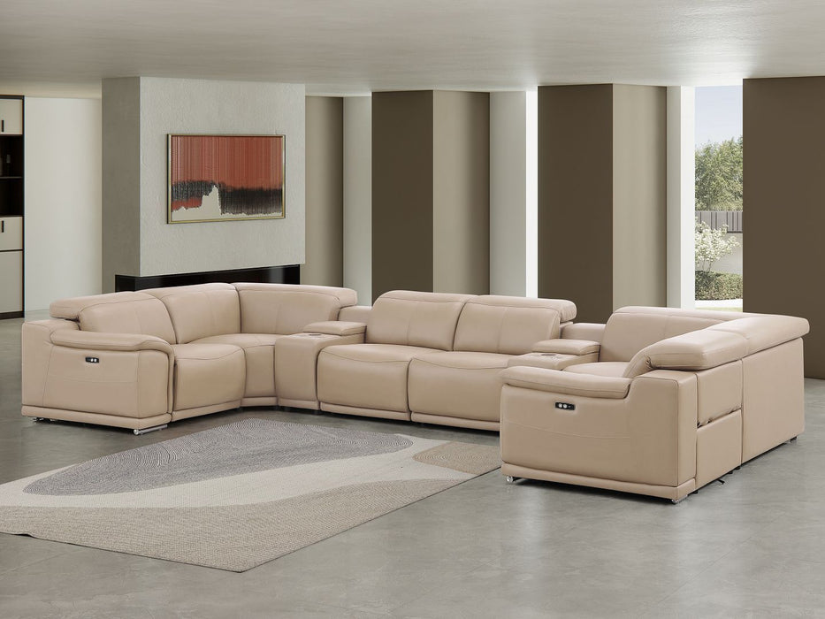 2679 - 8-Piece U-Shaped Power Reclining Sectional In Genuine Leather (2 Recliners)