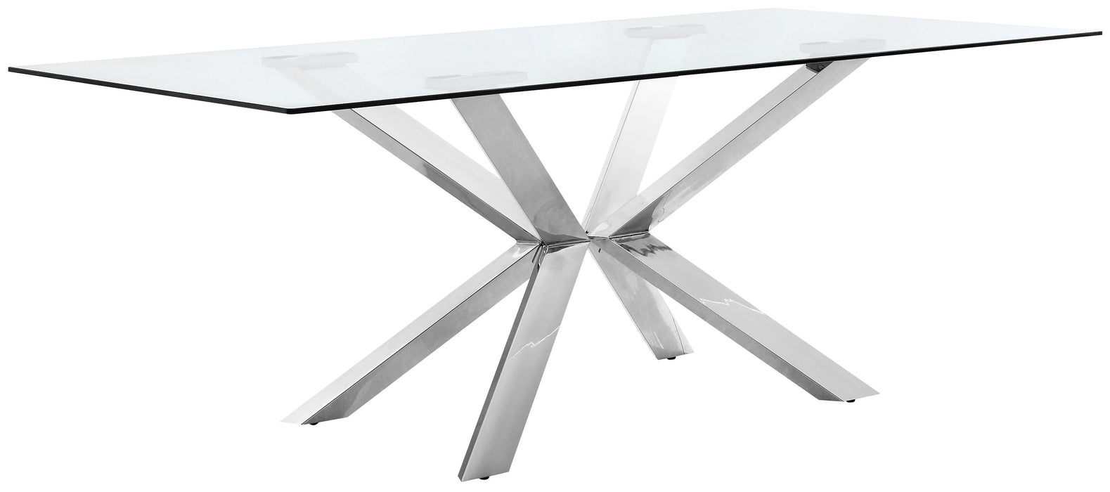 Juno - Dining Table - Pearl Silver - Glass