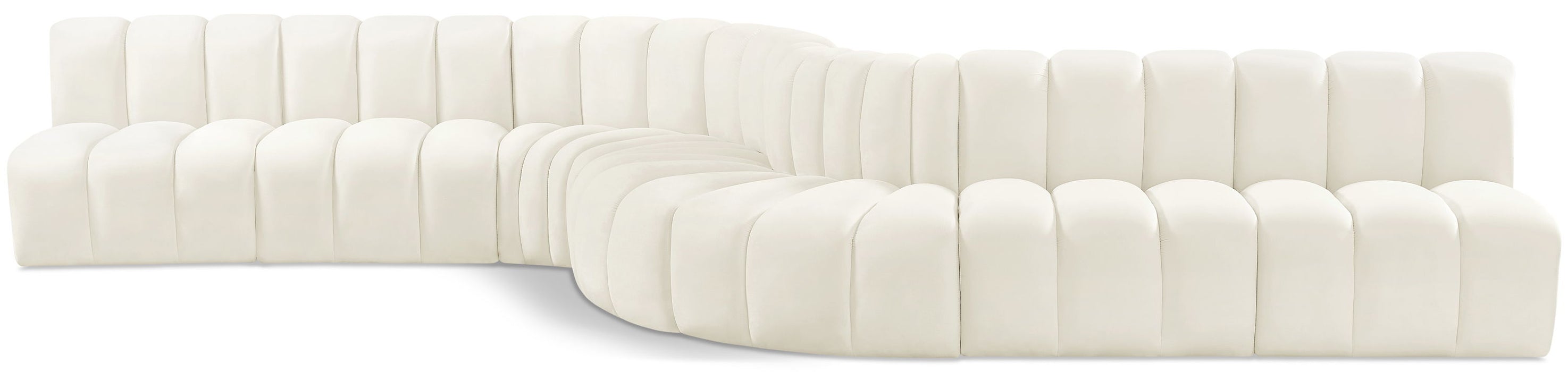 Arc - Velvet 8 Piece Curved Modular Sofa