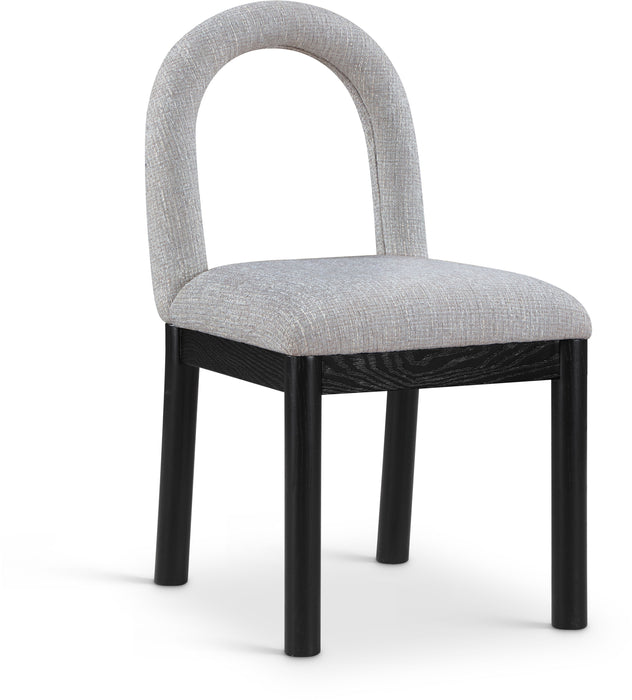 Conrad - Linen Dining Chair With Black Legs
