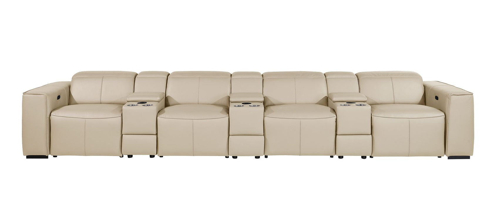 1224 - 7-Piece Modular Power Reclining Sofa In With 4 Power Recliners & Power Headrests