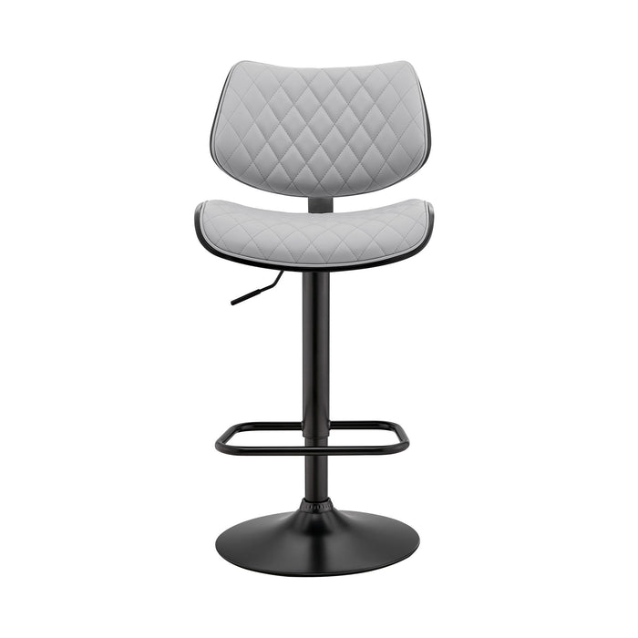Leland - Adjustable Bar Stool - Gray / Black