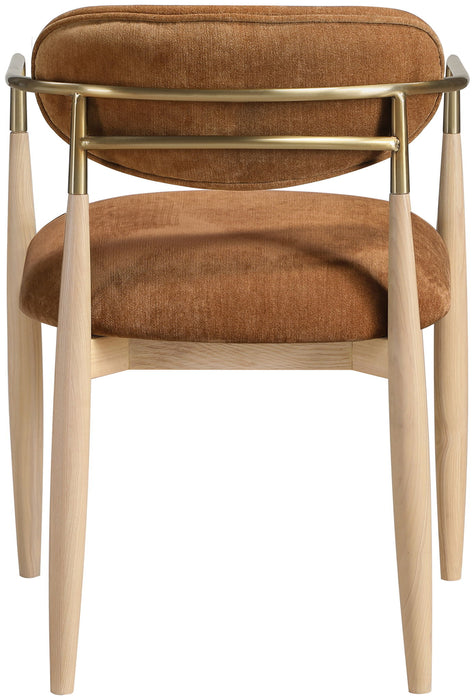 Riccio - Fabric Dining Arm Chair (Set of 2) - Natural Frame