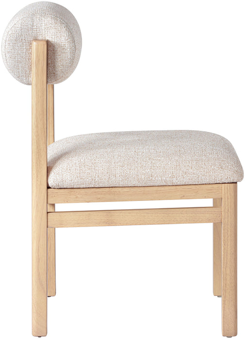 Roundhill - Fabric Dining Chair (Set of 2) - Natural Frame