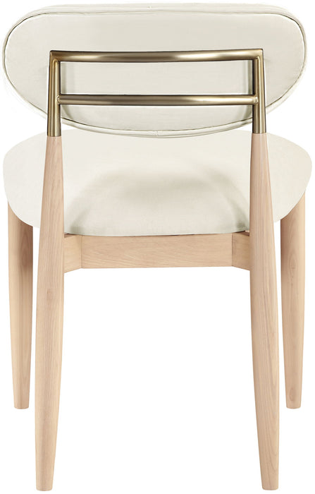 Riccio - Faux Leather Dining Side Chair (Set of 2) - Natural Frame