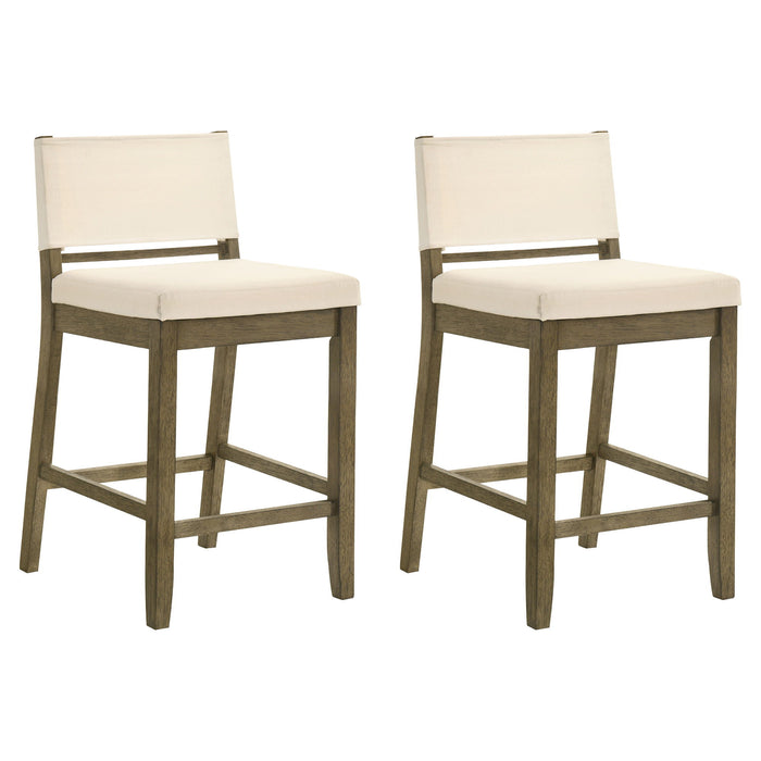 Yaneli - Contemporary Natural Wood Counter Height Kitchen Bar Stool