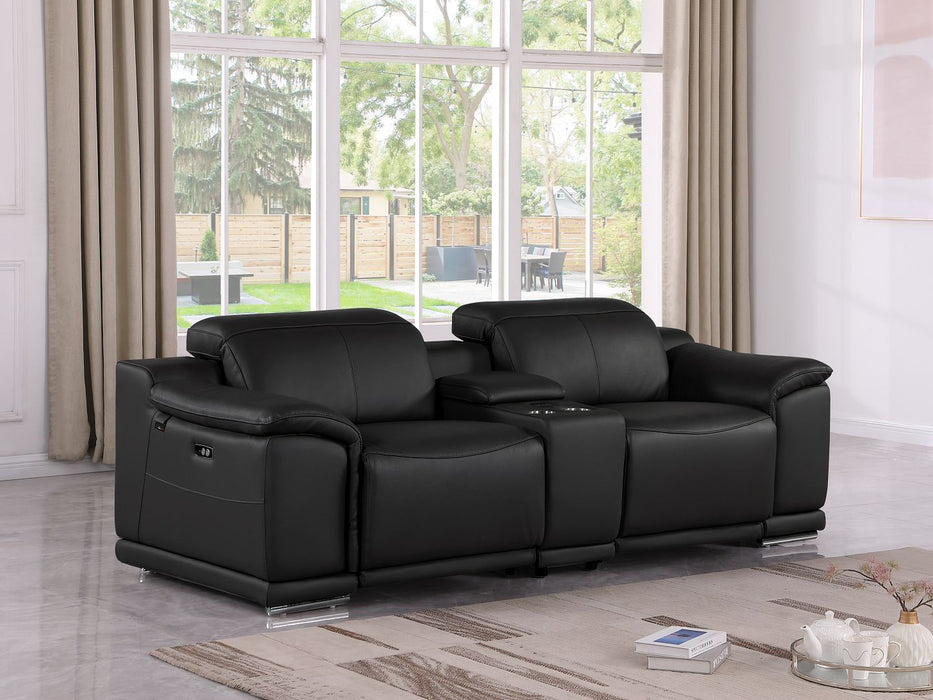 9762 - 3-Piece Modular Power Reclining Console Loveseat With 2 Power Recliners In