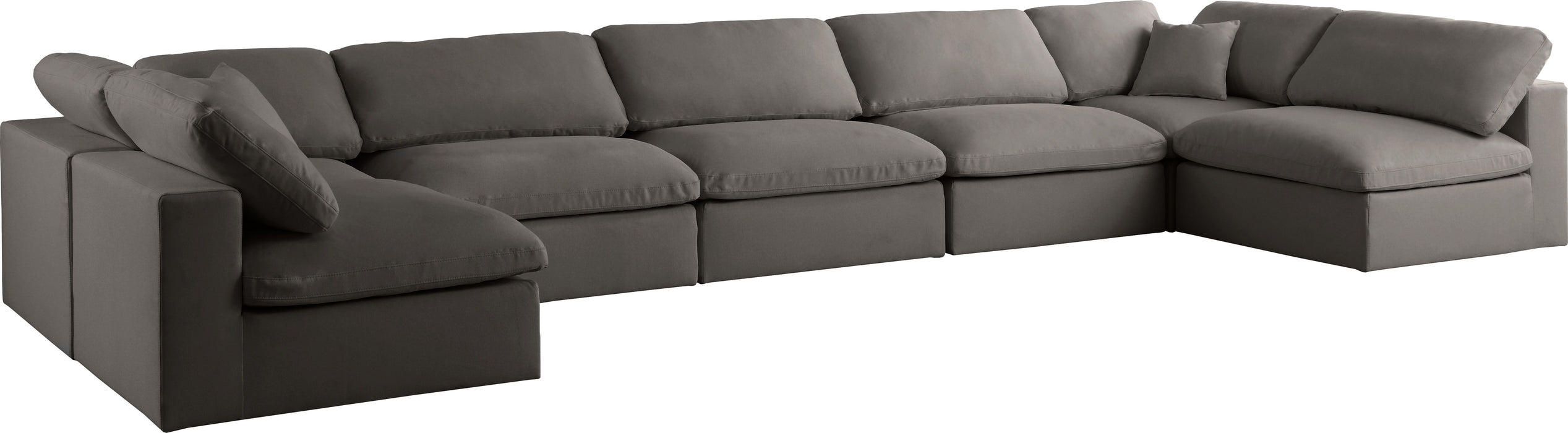 Plush - Velvet Standart Comfort Modular Sectional - Grey