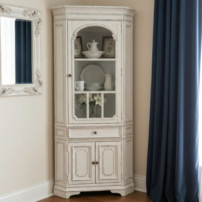 Magnolia Manor - Corner Cabinet - White