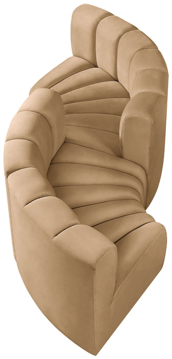 Arc - Velvet 4 Piece Curved Modular Sofa