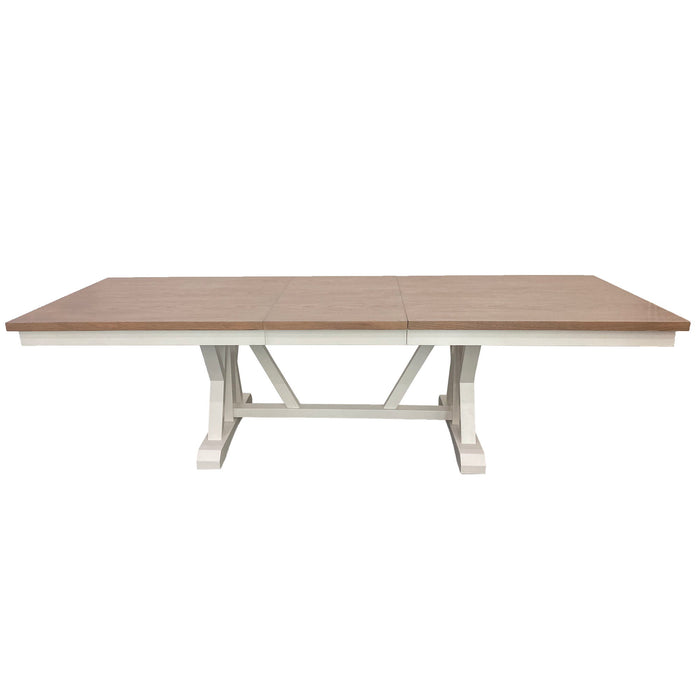 Americana Modern Dining - Trestle Dining Table With Extensions - Cotton
