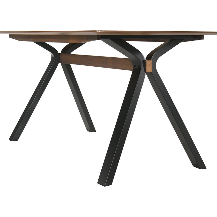 Laredo - Mid-Century Modern Dining Table - Walnut / Black