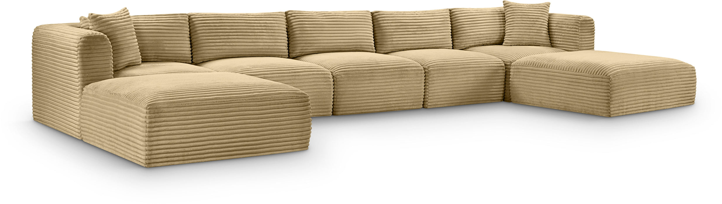 Shaggy - 7 Piece Modular Sectional With 2 Ottomans
