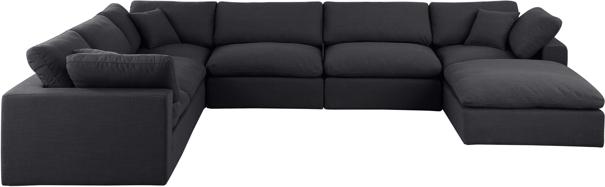 Comfy - 7 Piece Linen Modular Sectional With Chaise
