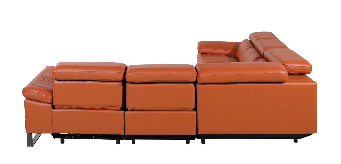 1246 - 5-Piece L-Shaped Modular Power Reclining Sectional With Power Headrests