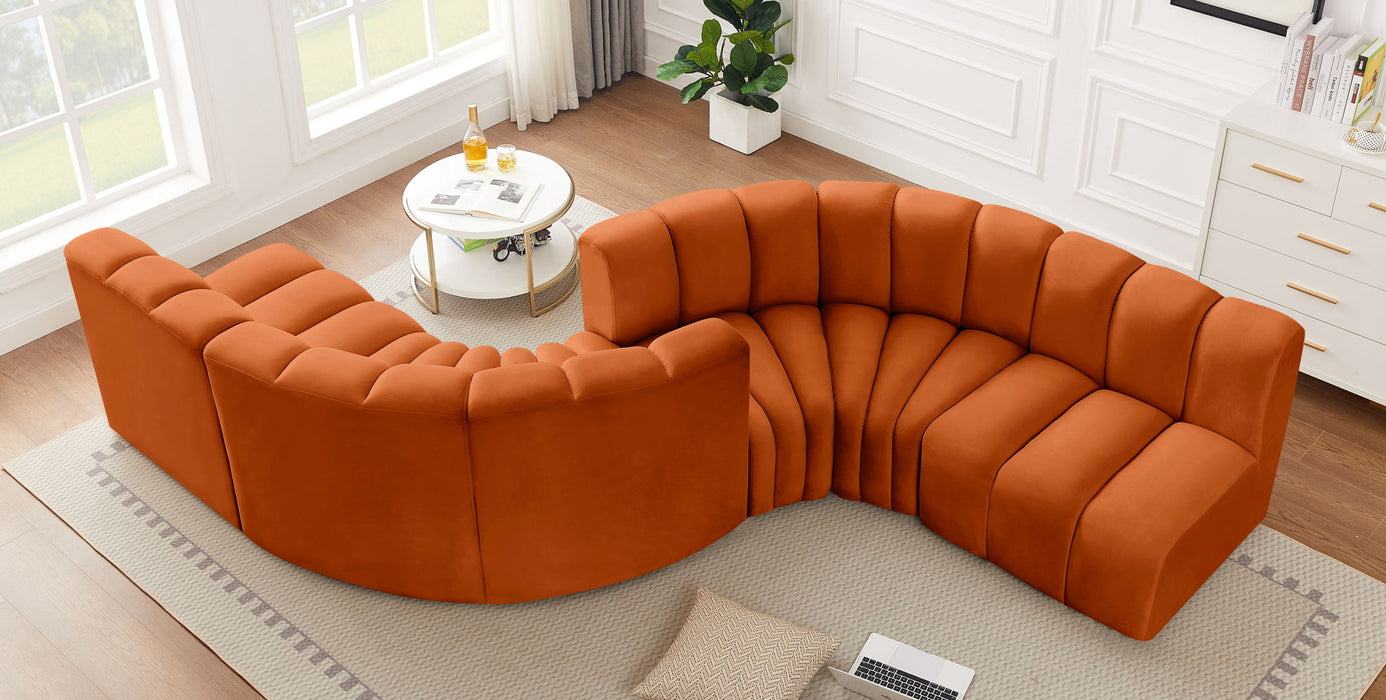 Arc - Velvet 6 Piece Modular Sofa