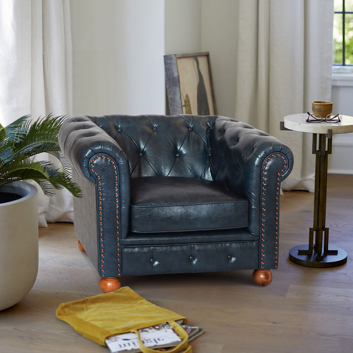 Winston - Sofa Chair - Antique Blue